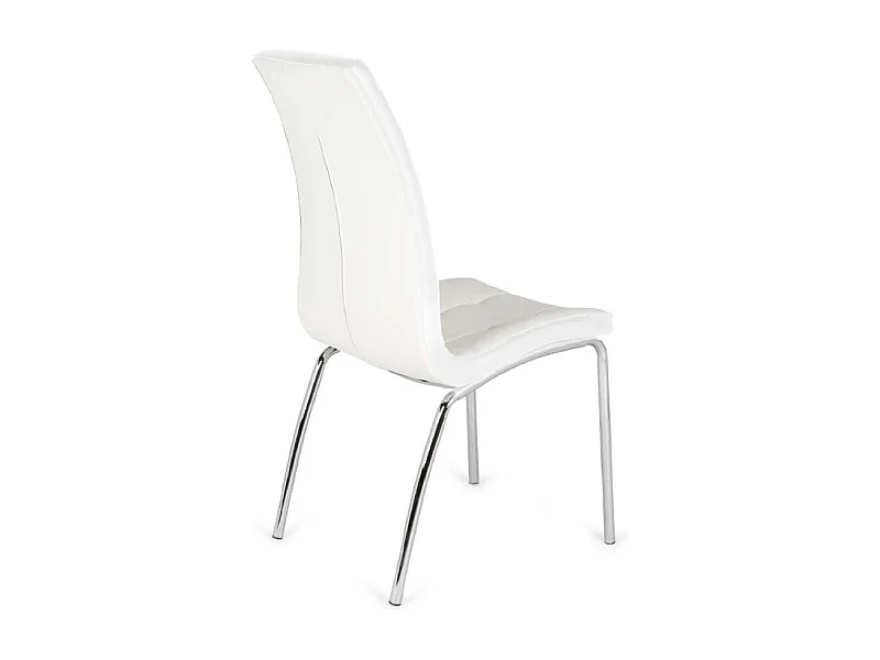 Pack de 4 sillas San Sebastián tapizado en polipiel blanco. 42 cm(ancho ) 96 cm(altura) 5