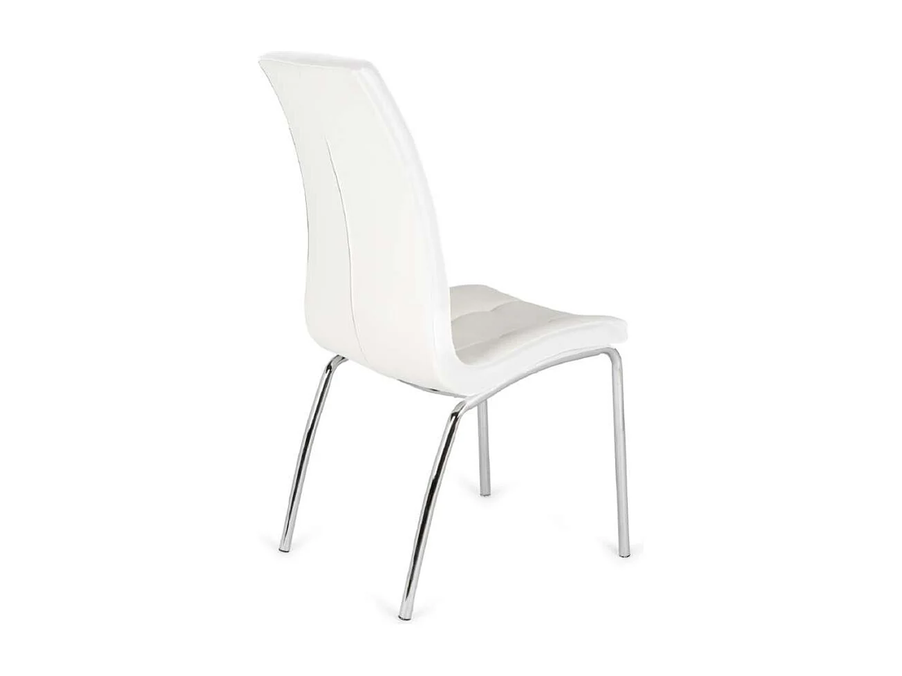 Pack de 4 sillas San Sebastián tapizado en polipiel blanco. 42 cm(ancho ) 96 cm(altura) 5