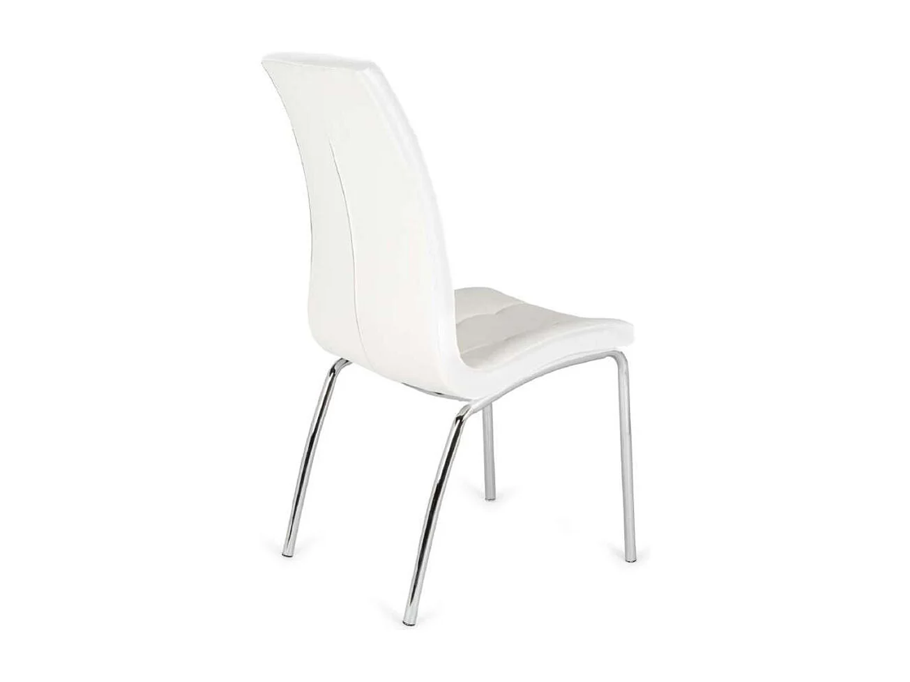 Pack de 4 sillas San Sebastián tapizado en polipiel blanco. 42 cm(ancho ) 96 cm(altura) 5