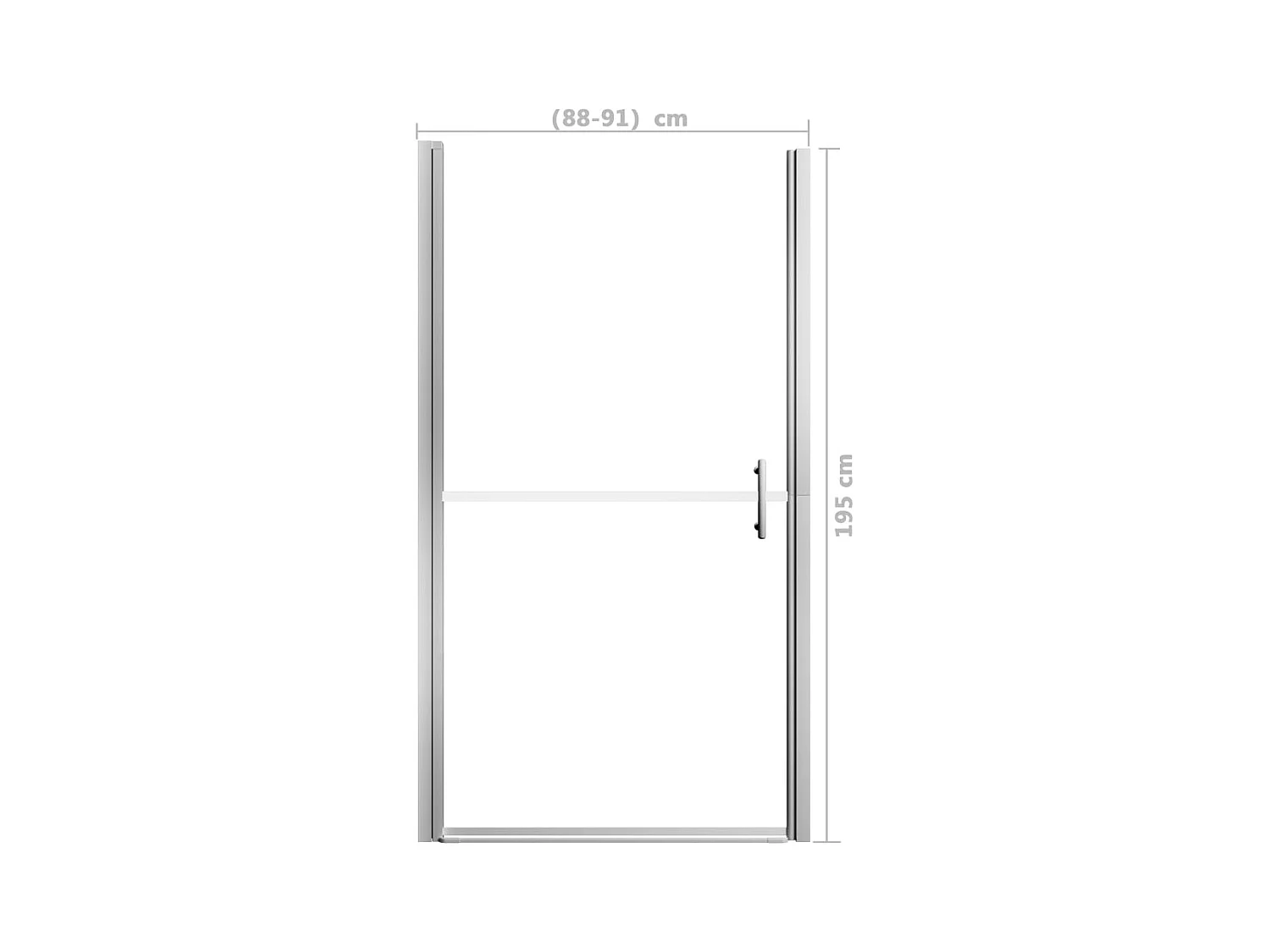 Danesfort  Puerta de ducha de vidrio templado 91x195 cm