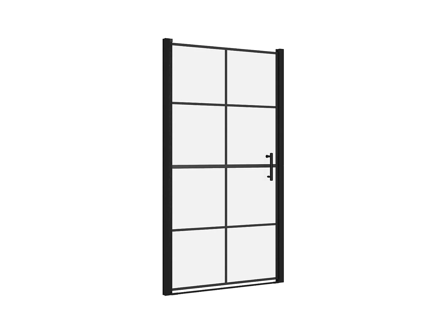 Juhani  Porte de douche verre trempé 100x178 cm noir