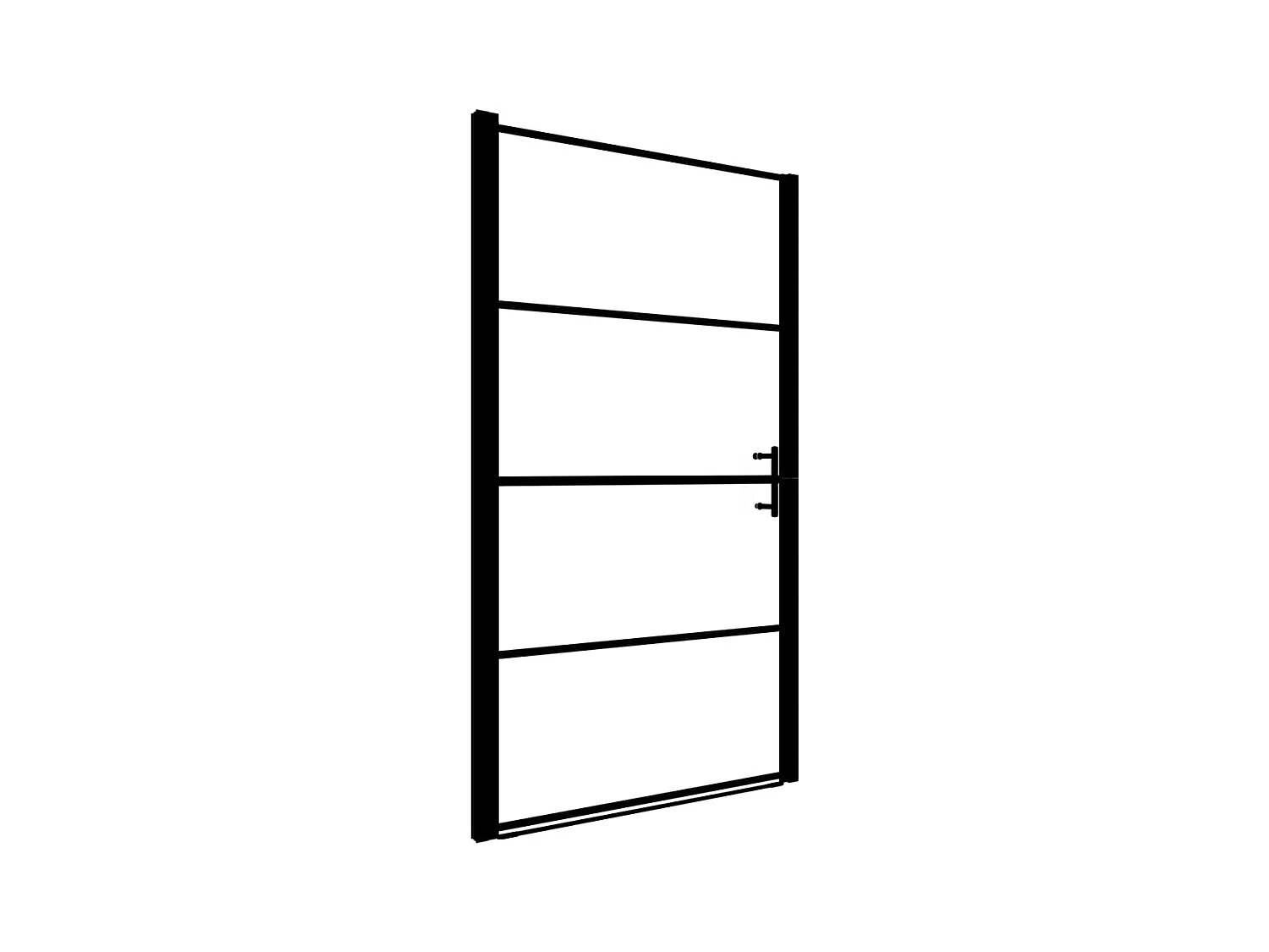 Danesfort  Douchedeur mat 100x178 cm gehard glas zwart