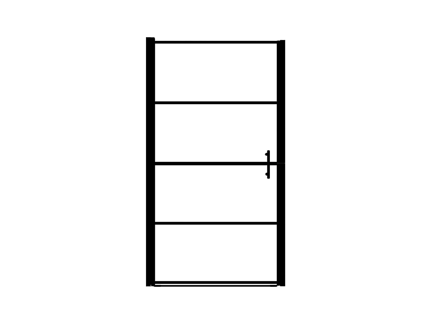 Danesfort  Douchedeur mat 100x178 cm gehard glas zwart
