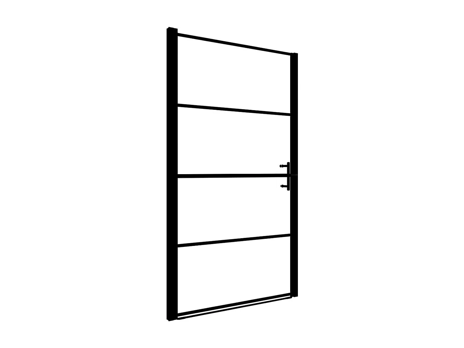 Danesfort  Porte de douche verre trempé dépoli 81x195 cm noir