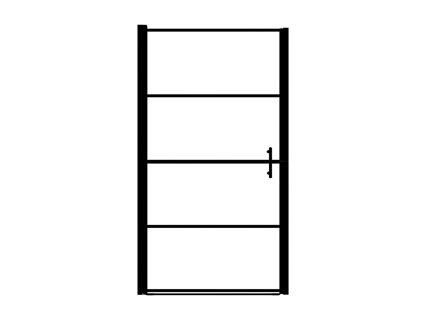 Danesfort  Porte de douche verre trempé dépoli 81x195 cm noir