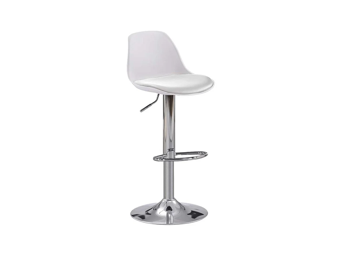 Pack de 2 taburetes regulables modelo Picaso color blanco 38 cm(ancho ) 84-104 cm(altura)