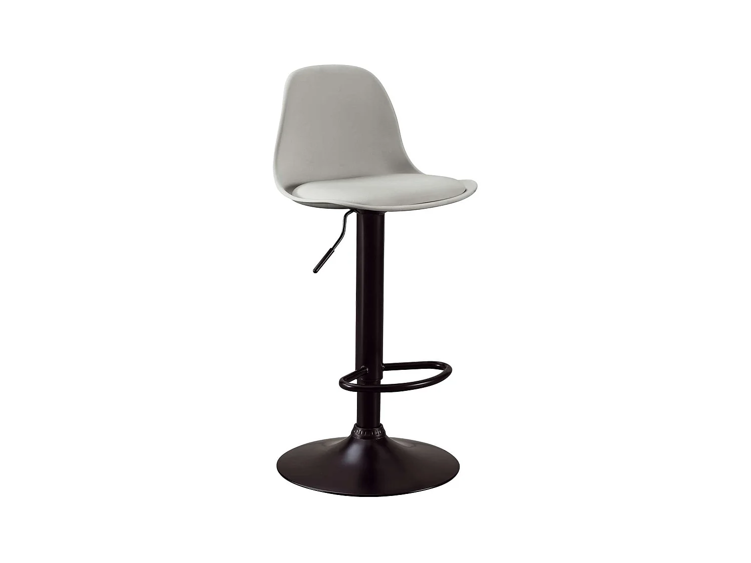 Pack de 2 taburetes regulables modelo Picaso color gris pie en negro, 38 cm(ancho ) 84-104