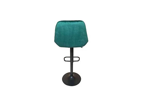 Pack de 2 taburetes regulables modelo Monet tapizado en tela velvet verde, 54cm(ancho ) 88