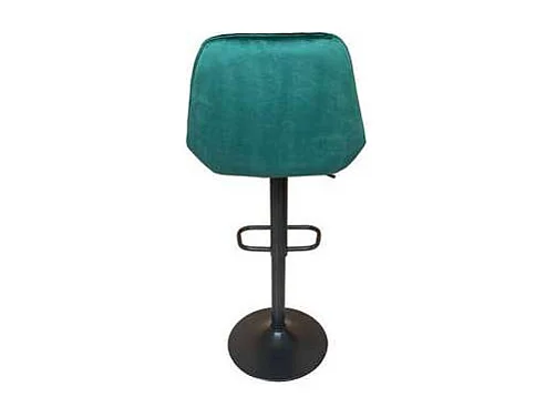 Pack de 2 taburetes regulables modelo Monet tapizado en tela velvet verde, 54cm(ancho ) 88