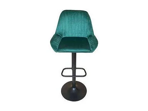 Pack de 2 taburetes regulables modelo Monet tapizado en tela velvet verde, 54cm(ancho ) 88