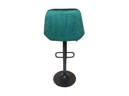 Pack de 2 taburetes regulables modelo Monet tapizado en tela velvet verde, 54cm(ancho ) 88