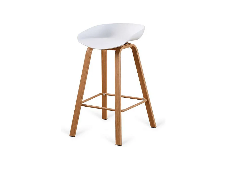 Pack de 2 taburetes Goya en blanco. 78cm(alto) 42cm(ancho) 51cm(fondo)