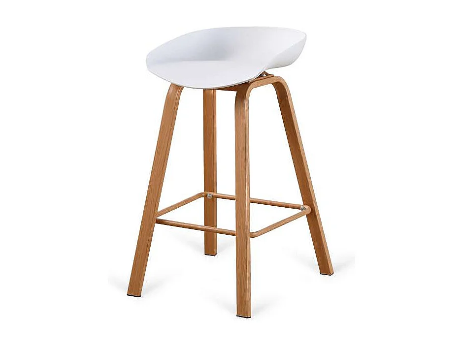 Pack de 2 taburetes Goya en blanco. 78cm(alto) 42cm(ancho) 51cm(fondo)