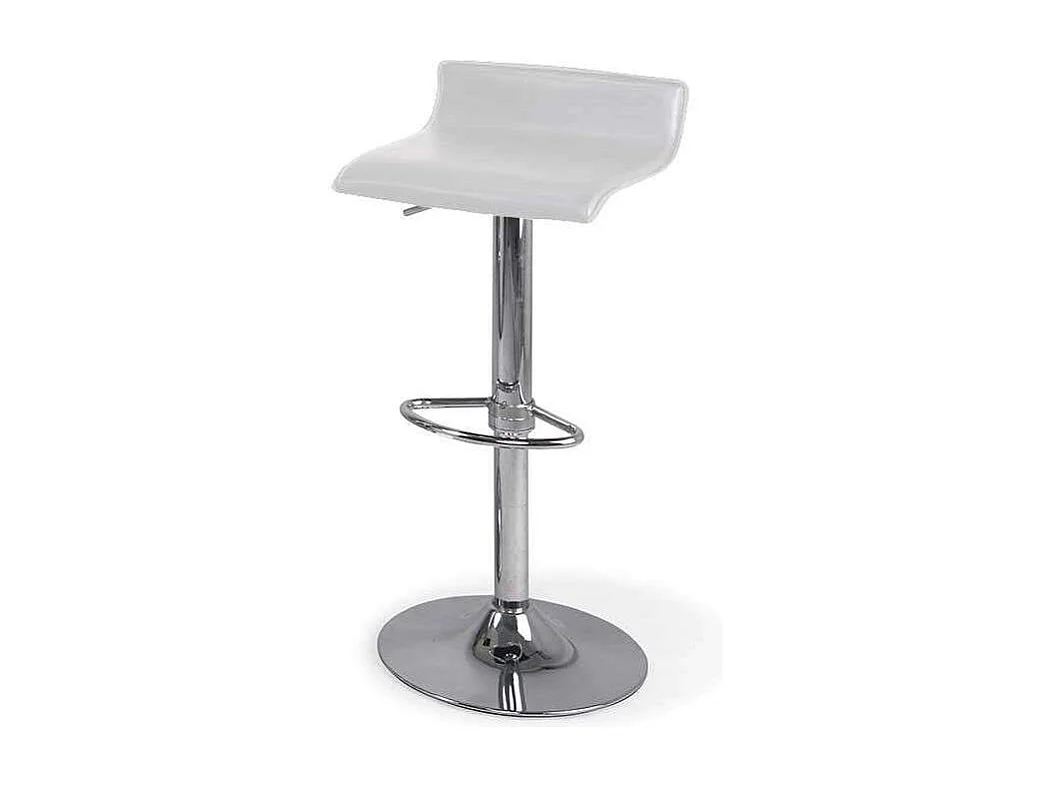 Pack de 2 taburetes alto en acabado blanco, 77-87 cm(alto)38 cm(ancho)32 cm(largo)