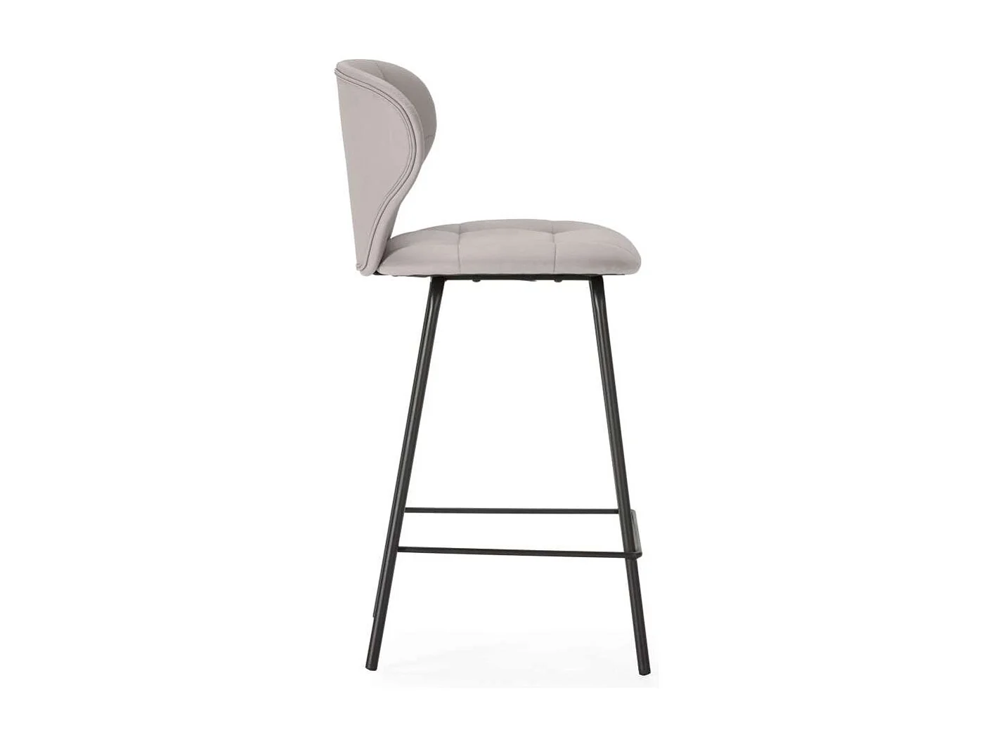 Pack de 2 taburetes modelo Fauna tapizado en polipiel beige, 94cm(alto) 45cm(ancho) 52cm (