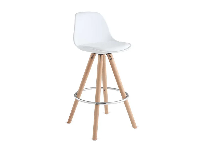 Pack de 2 taburetes Buñuel en blanco. 96 cm(alto)30 cm(ancho)40 cm(fondo)