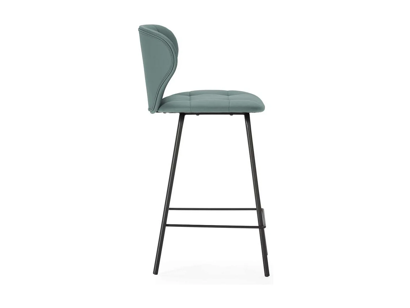 Pack de 2 taburetes modelo Fauna tapizado en polipiel verde, 94cm(alto) 45cm(ancho) 52cm (