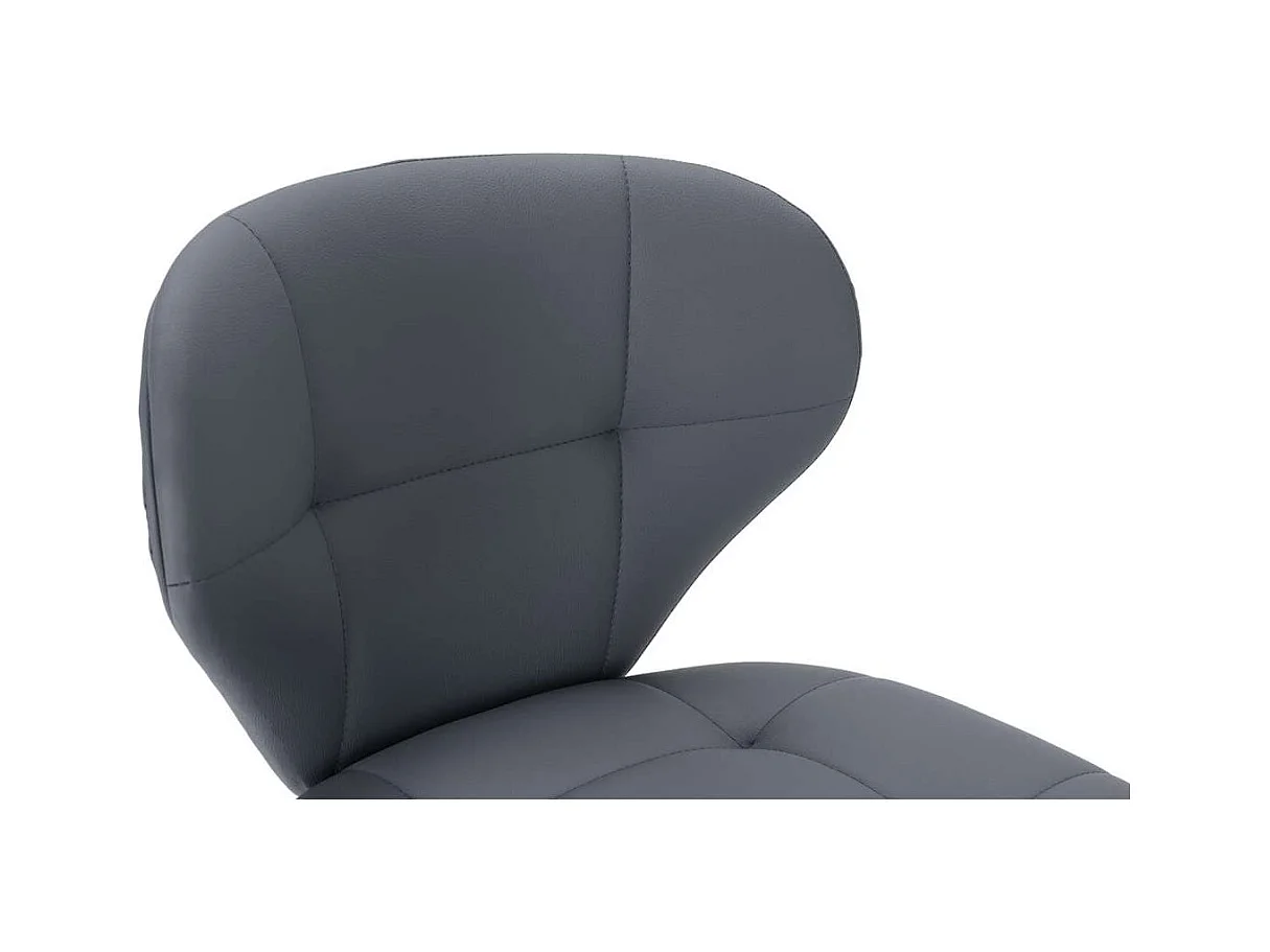 Pack de 2 taburetes modelo Fauna tapizado en polipiel gris oscuro, 94cm(alto) 45cm(ancho)