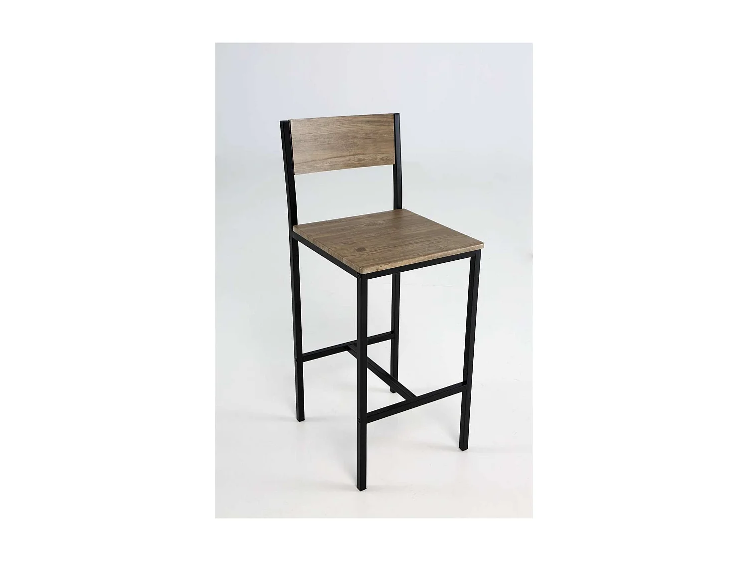 Pack de 2 taburetes Coimbra en acabado metal /madera 96cm(alto) 40cm(ancho) 40cm(largo)