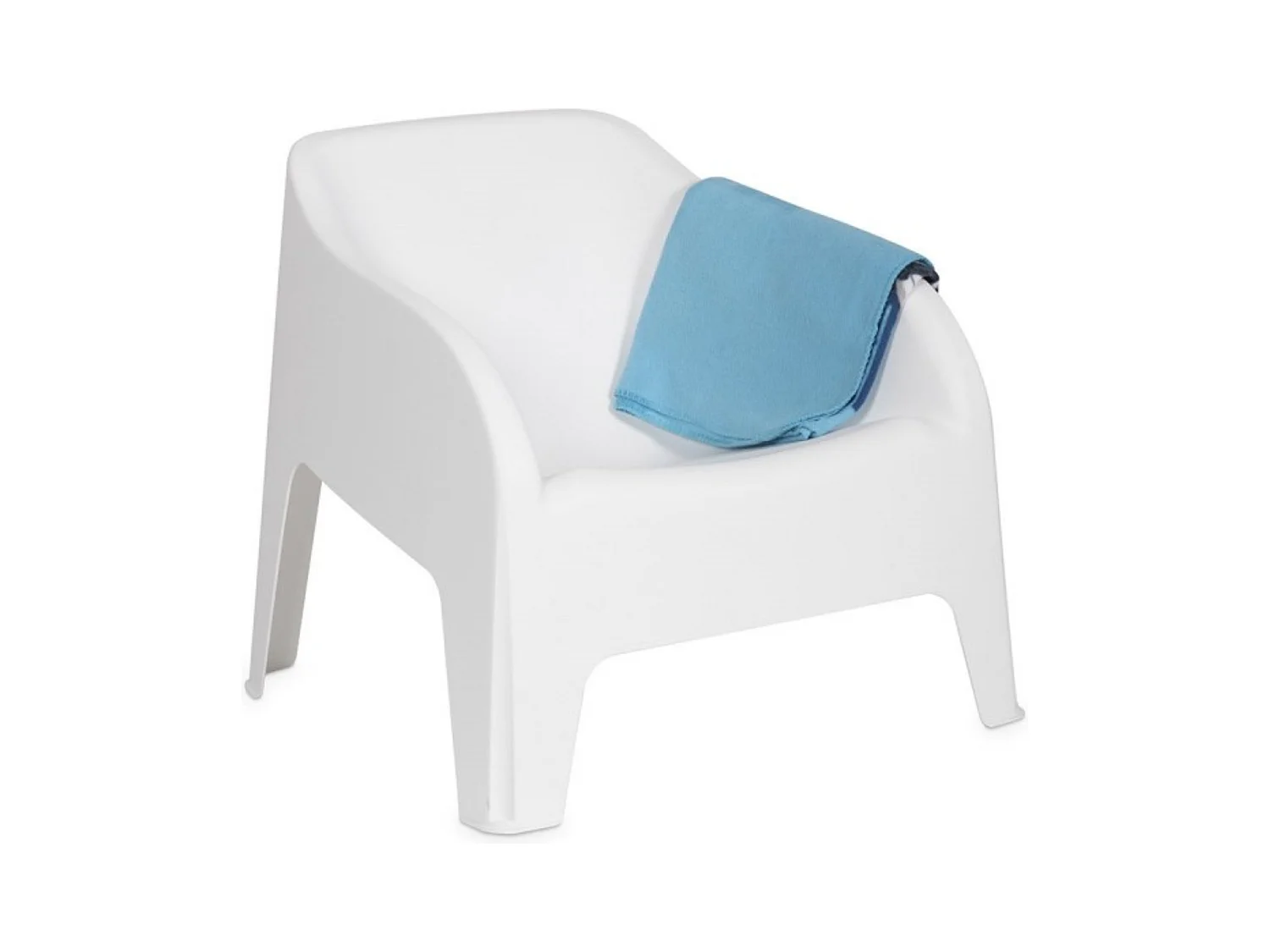 Poltrona de resina para exterior "Polignano" cadeira de jardim empilhável cm 79x76,5 70h