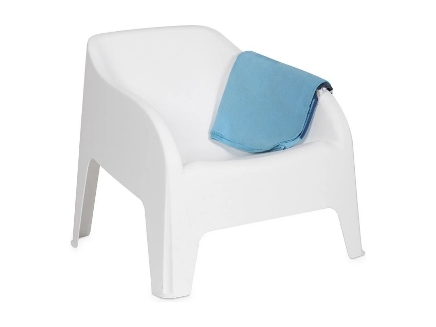 Poltrona de resina para exterior "Polignano" cadeira de jardim empilhável cm 79x76,5 70h