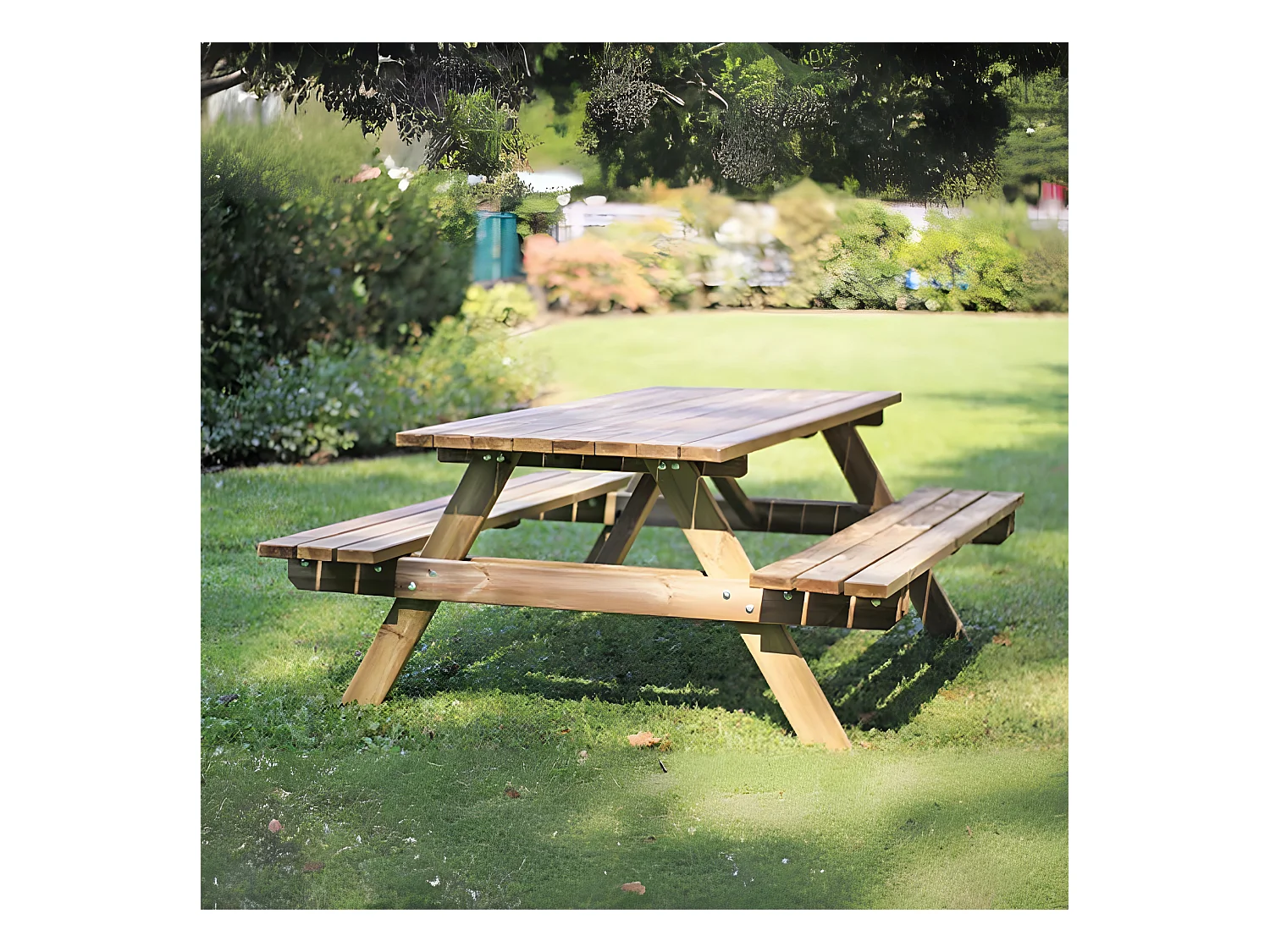 Table d'extérieur "Easy" en bois de pin traité autoclave cm 178x154 72h