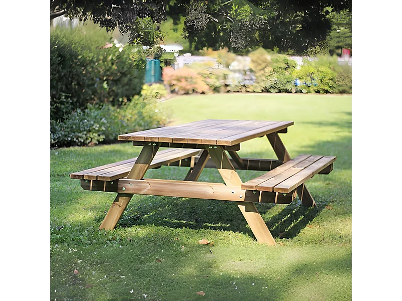 Table d'extérieur "Easy" en bois de pin traité autoclave cm 178x154 72h