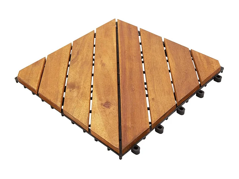 Prolenta Premium -  Tuiles de terrasse 30 pcs Marron 30x30 cm Bois massif d'acacia