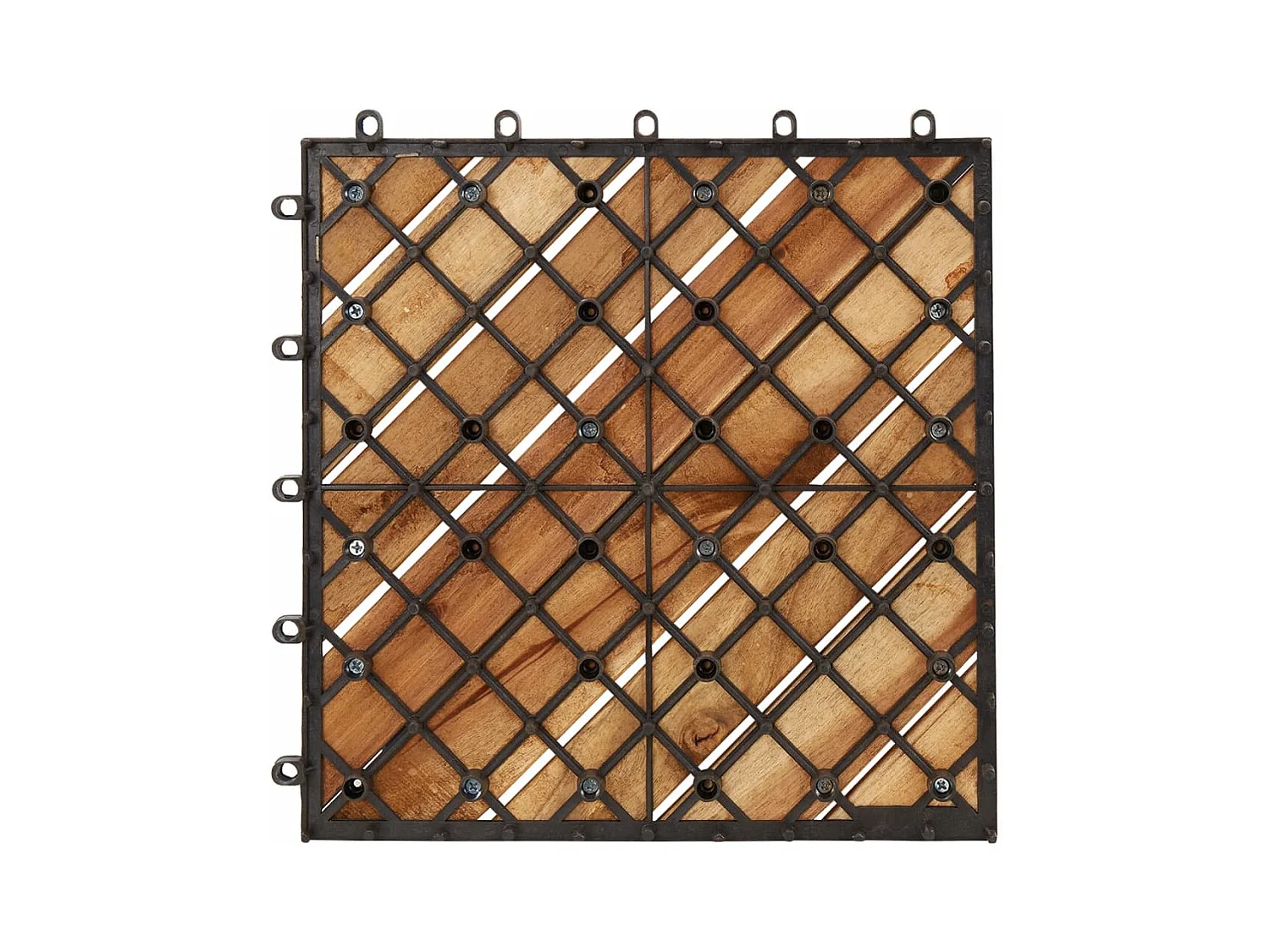 Prolenta Premium -  Tuiles de terrasse 30 pcs Marron 30x30 cm Bois massif d'acacia