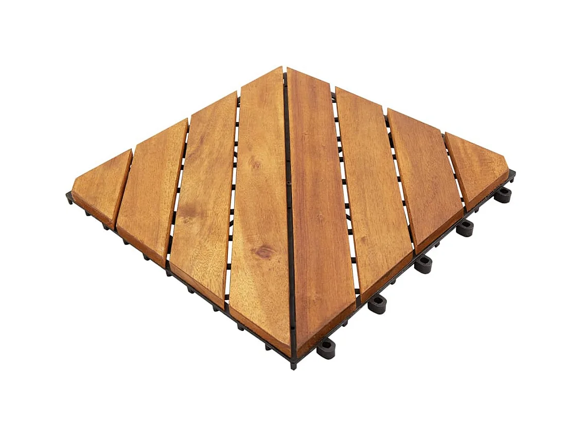 Prolenta Premium -  Piastrelle Esterni 30 pz Marroni 30x30 cm Legno Massello Acacia