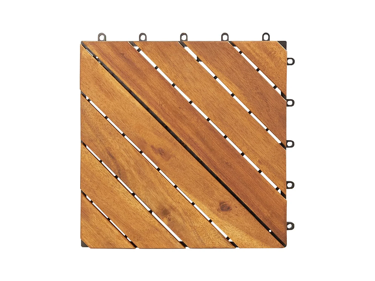 Prolenta Premium -  Baldosas de porche de madera de acacia 30 pzas marrón 30x30 cm