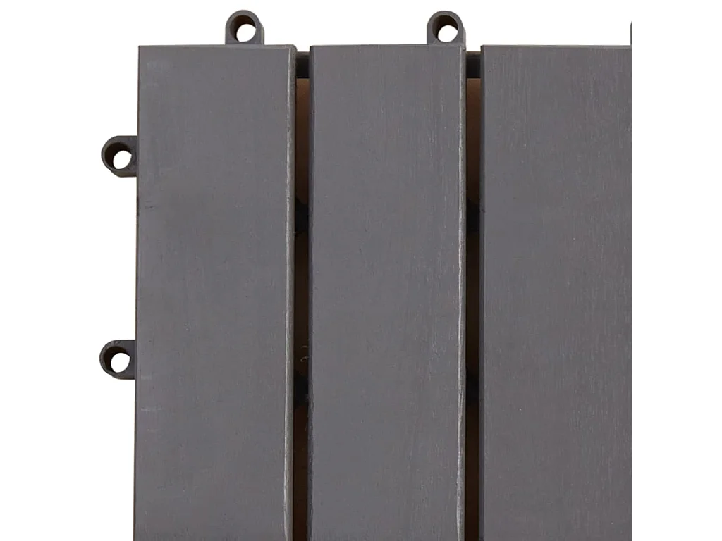 Prolenta Premium -  Carreaux de terrasse 10pcs Délavage gris 30x30 cm Acacia solide