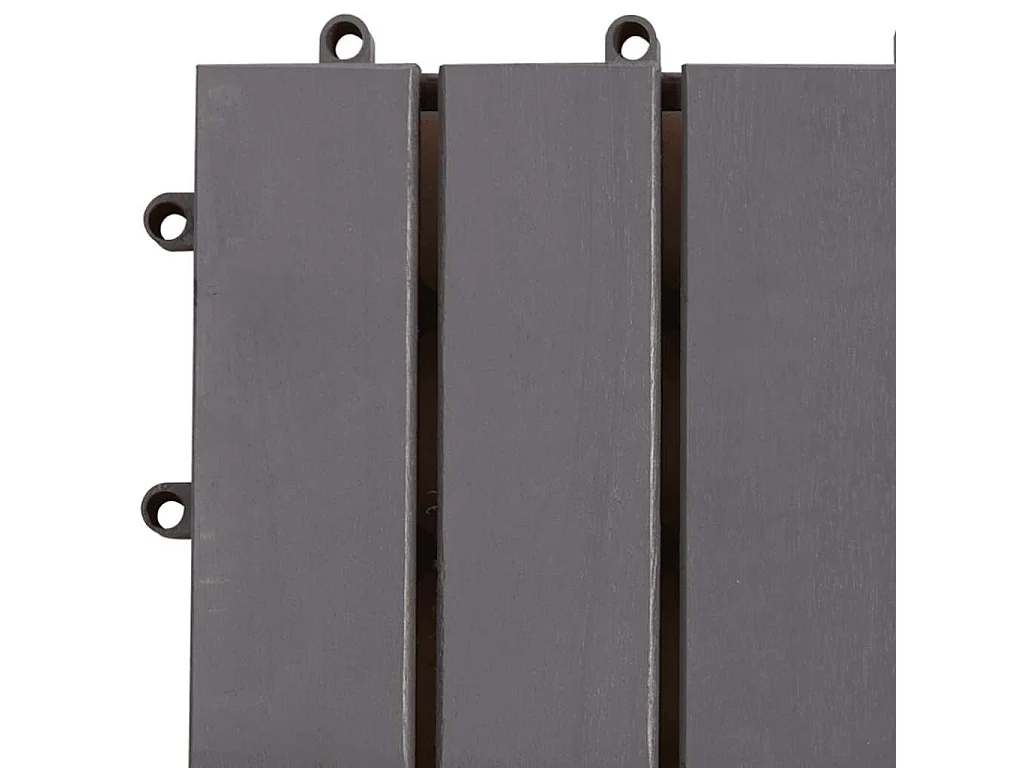 Prolenta Premium -  Carreaux de terrasse 10pcs Délavage gris 30x30 cm Acacia solide