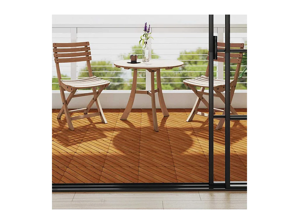 Prolenta Premium -  Terrastegels 10 st 30x30 cm massief acaciahout