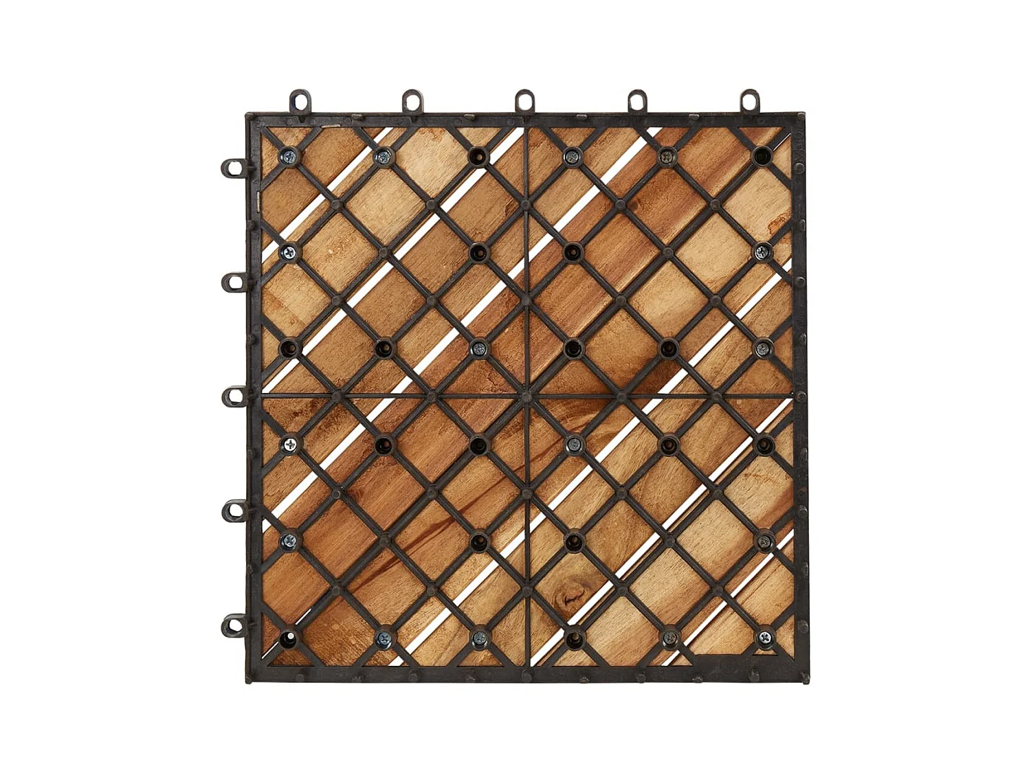 Prolenta Premium -  Terrastegels 10 st 30x30 cm massief acaciahout