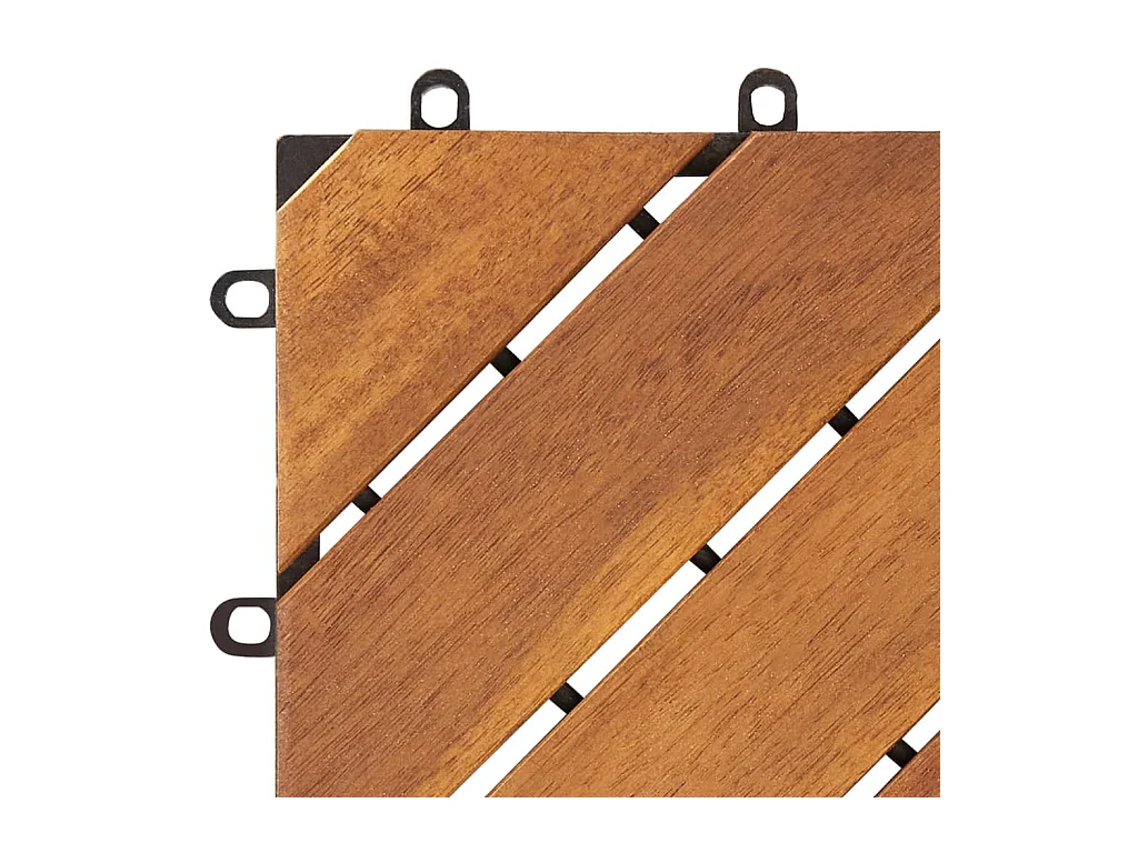 Prolenta Premium -  Baldosas de terraza 10 uds madera maciza de acacia 30x30 cm
