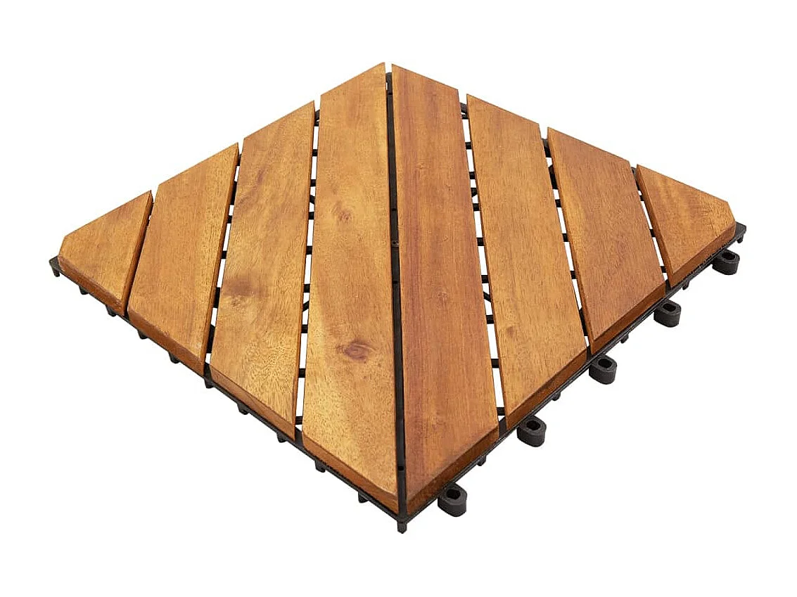 Prolenta Premium -  Carreaux de terrasse 10 pcs 30x30 cm Bois d'acacia solide