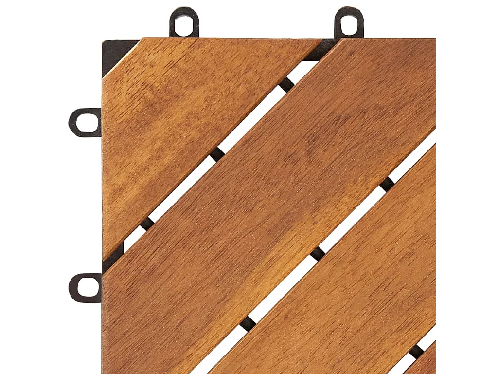 Prolenta Premium -  Carreaux de terrasse 10 pcs 30x30 cm Bois d'acacia solide