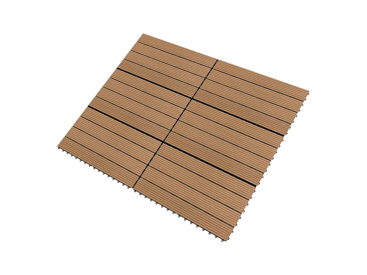 Prolenta Premium -  Carreaux de terrasse 6 pcs WPC 60x30 cm 1,08 m² Marron