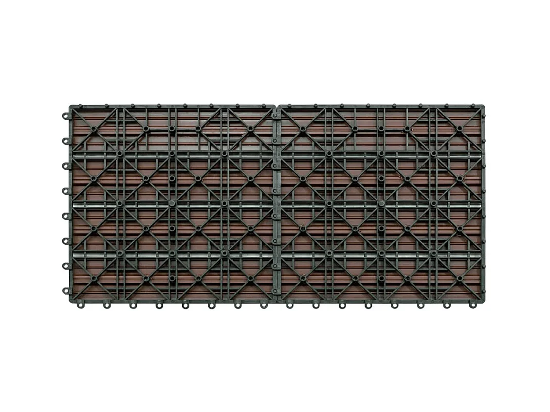 Prolenta Premium -  Carreaux de terrasse 6 pcs WPC 60x30 cm 1,08 m² Marron