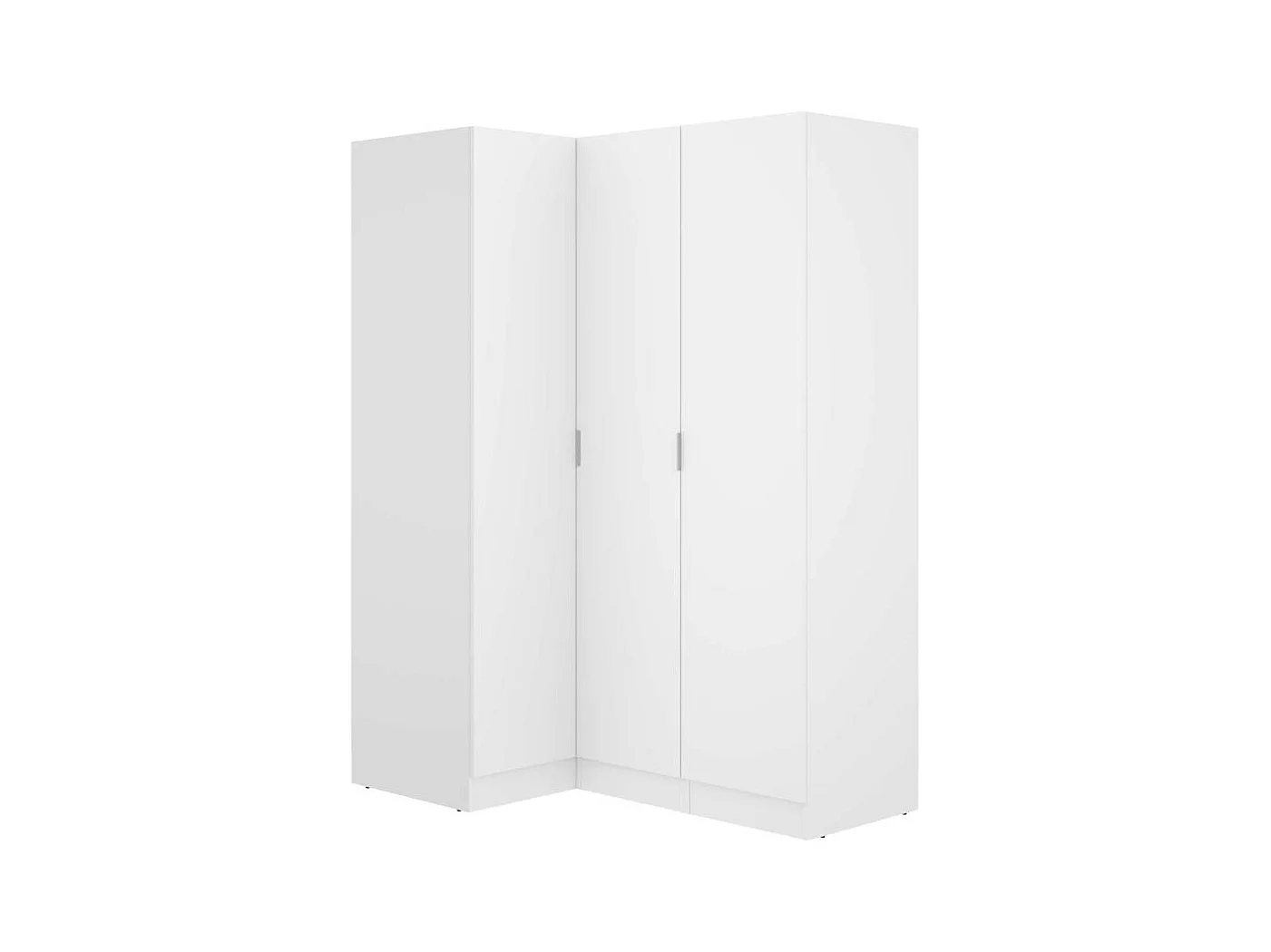 Armario ropero rincón puertas abatibles Jaén IV acabado blanco, 184 cm(alto)133 cm(ancho