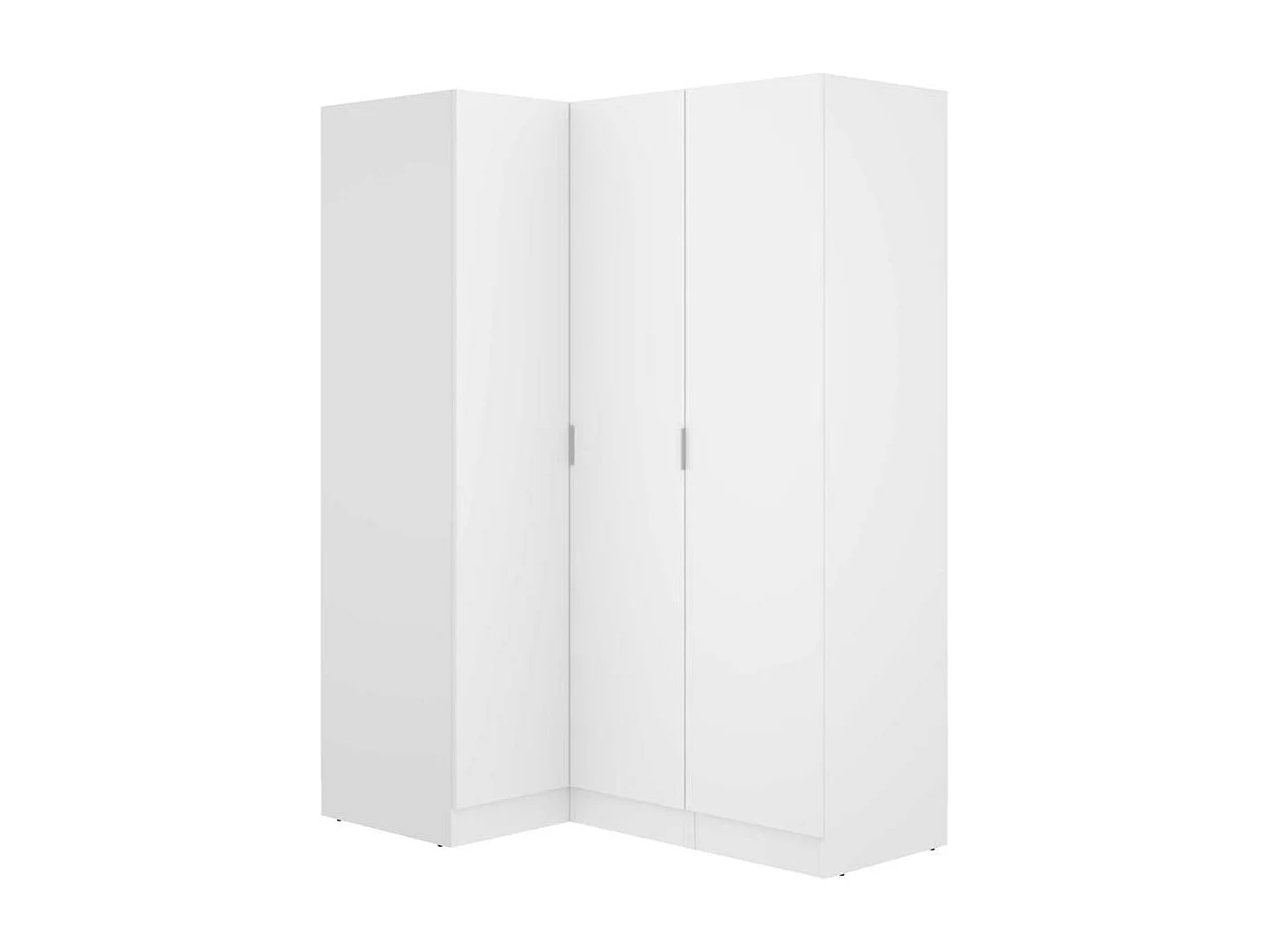 Armario ropero rincón puertas abatibles Jaén IV acabado blanco, 184 cm(alto)133 cm(ancho