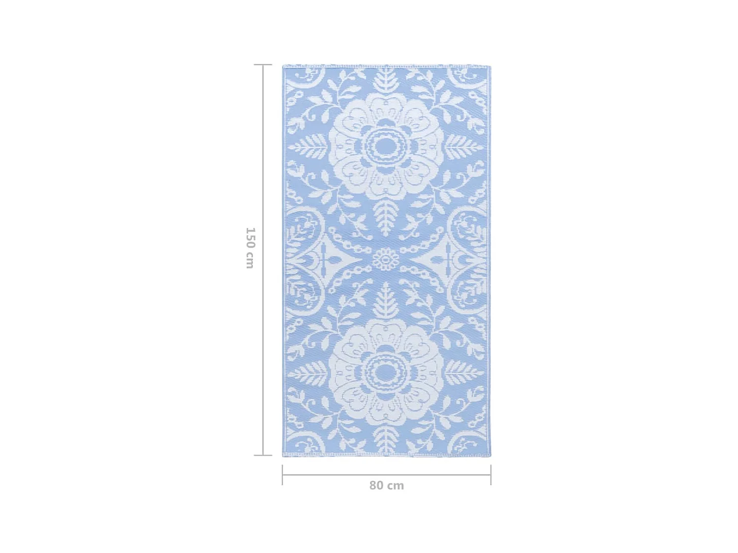 Seran  Tapis d'extérieur ARAKIL Bleu azuré 80x150 cm PP