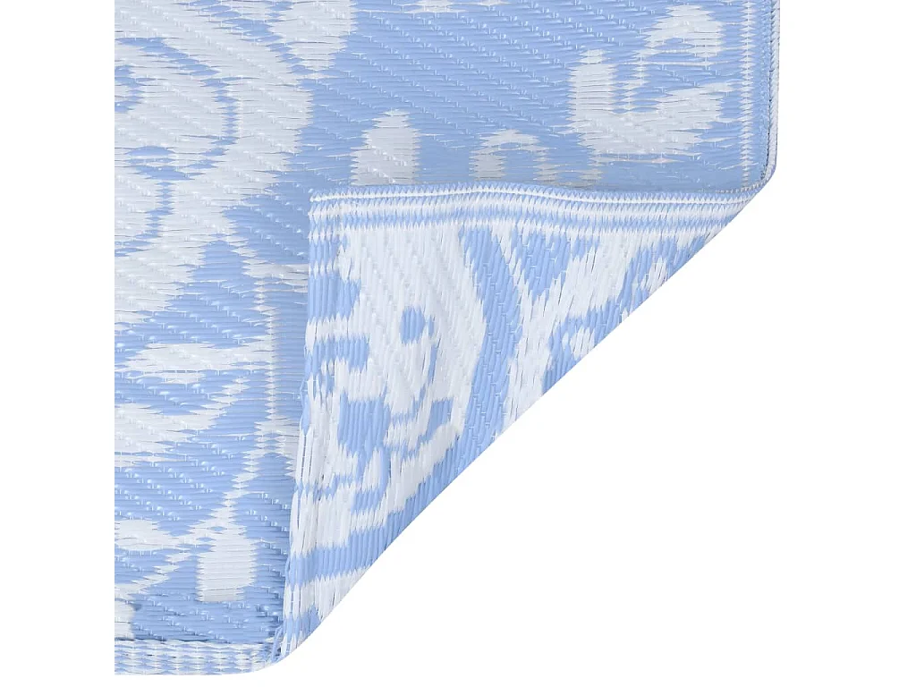 Seran  Tapis d'extérieur ARAKIL Bleu azuré 80x150 cm PP