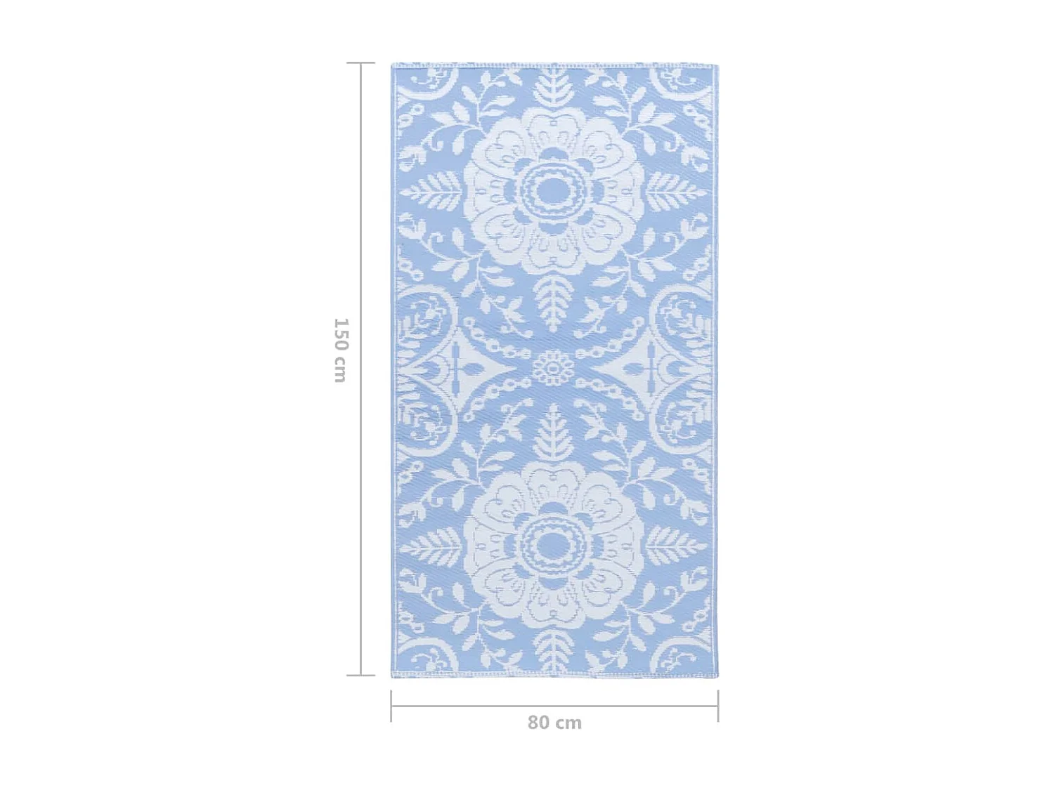 Seran  Tapis d'extérieur ARAKIL Bleu azuré 80x150 cm PP