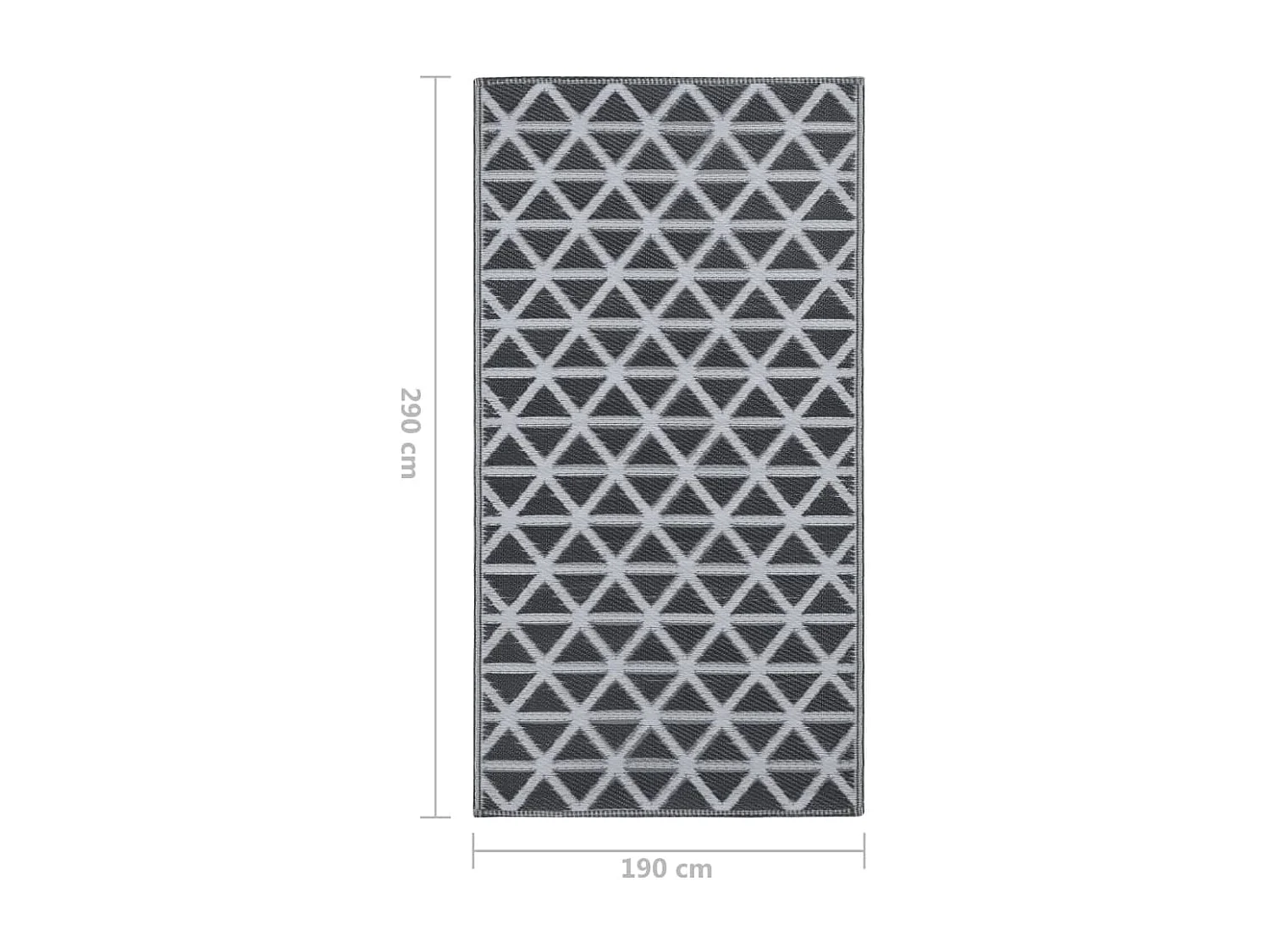 Seran  Outdoor-Teppich ARAKIL Schwarz 190x290 cm PP