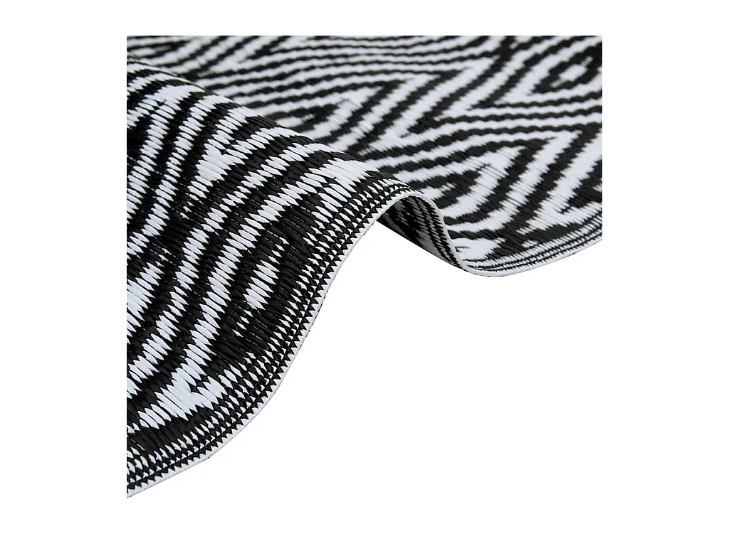 Seran  Tapis d'extérieur ARAKIL Blanc et noir 190x290 cm PP