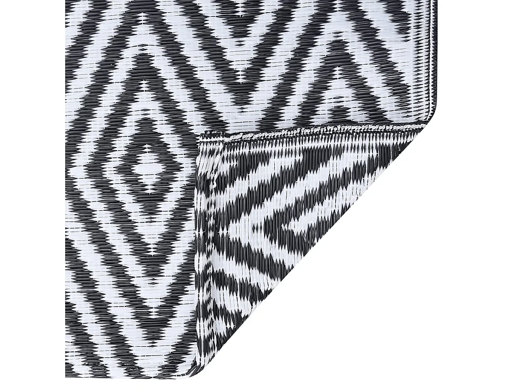 Seran  Tapis d'extérieur ARAKIL Blanc et noir 190x290 cm PP