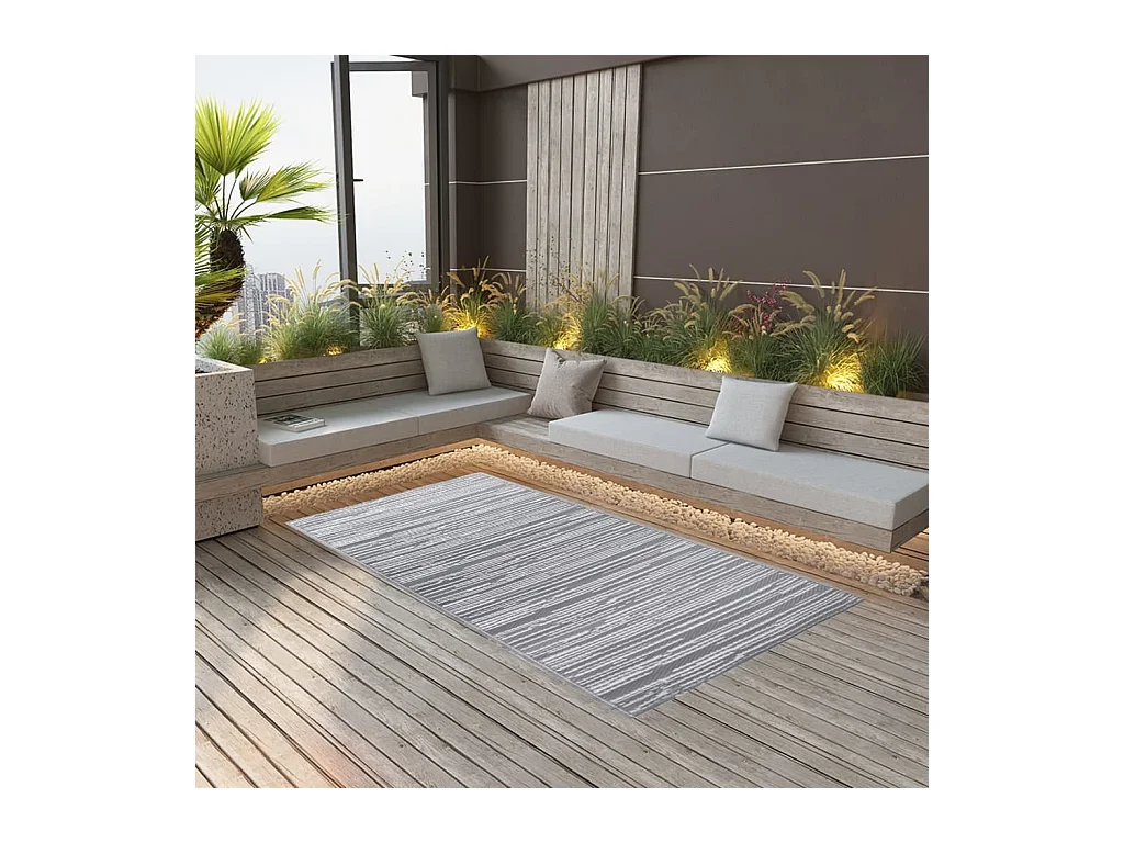 Seran  Tapis d'extérieur ARAKIL Gris 160x230 cm PP