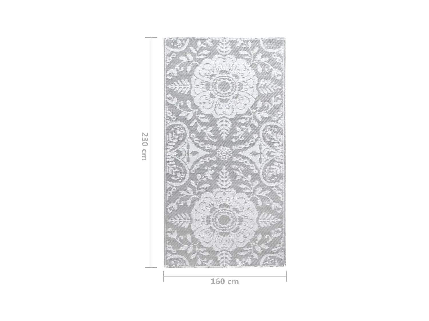 Seran  Tapis d'extérieur ARAKIL Gris clair 160x230 cm PP